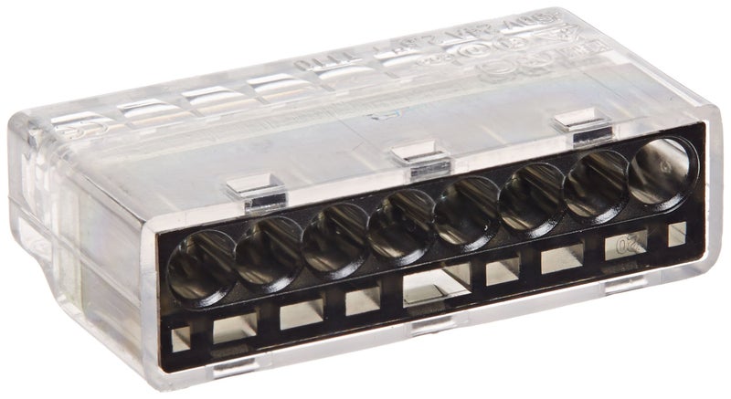 NSI PIWC-8-C Easy-Twist Push-in Wire Connector, 8 Wires (Box of 40), Gray - Image 1